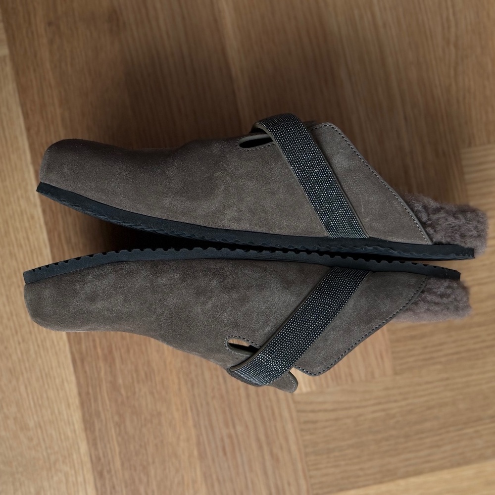 Brunello Cucinelli Monile-Detailed Clogs/mules, dark brown, size 41 - Picture 6 of 8